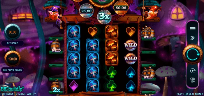 Fire Gnomes 2 Magic Wheel – pääpeliruutu